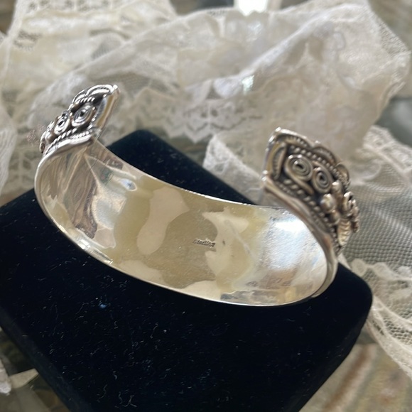 Sterling Native American Cuff Bracelet - Picture 4 of 12